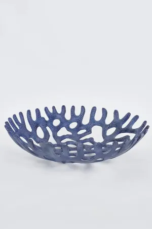 Fuente de falso coral azul en aluminio grande