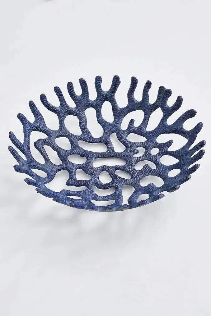 Fuente de falso coral azul en aluminio grande