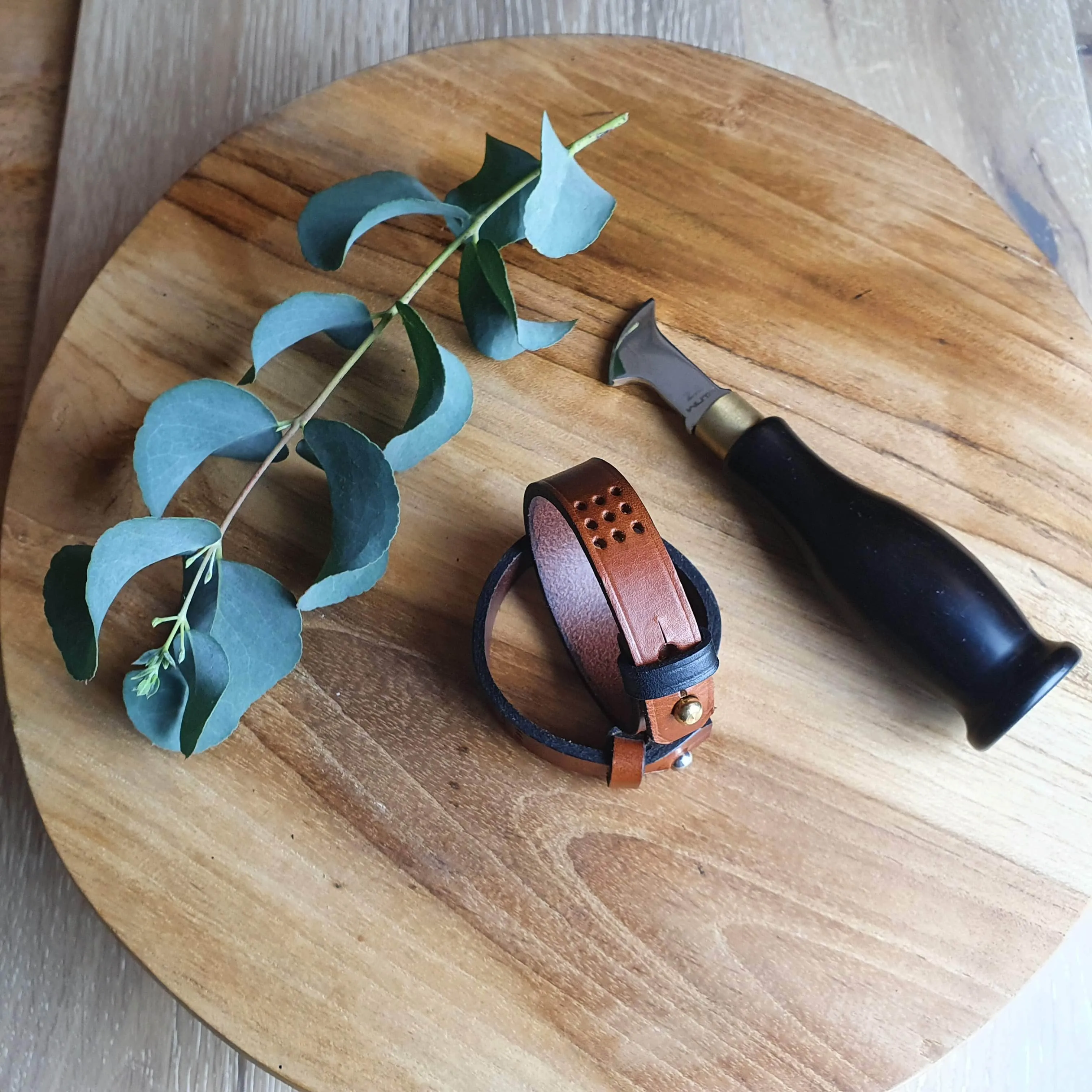 'Hawthorn' The Bespoke Handmade Leather Bracelet