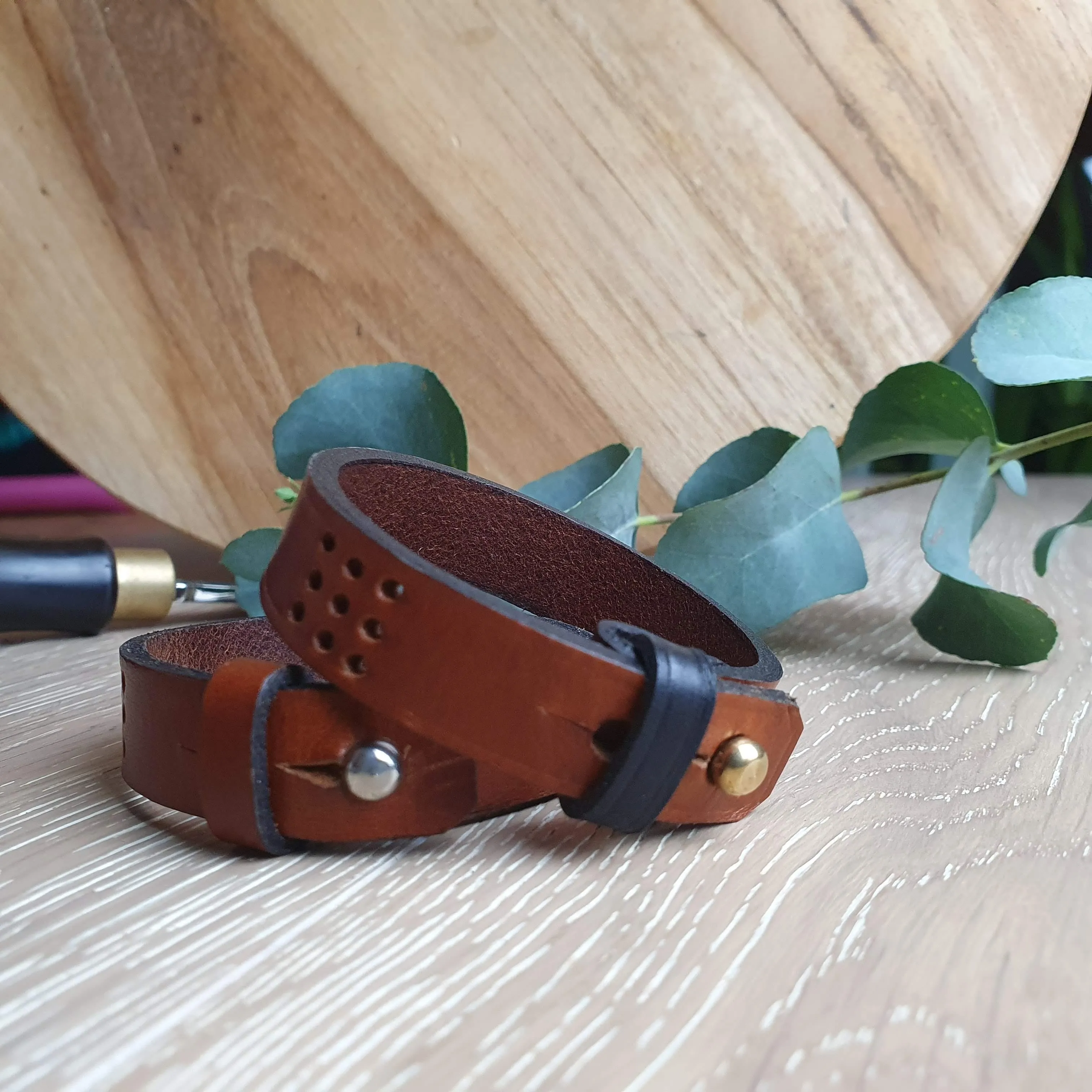 'Hawthorn' The Bespoke Handmade Leather Bracelet