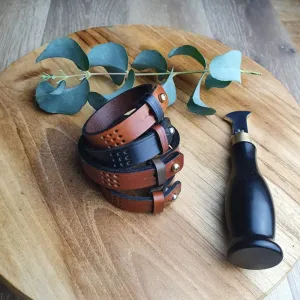 'Hawthorn' The Bespoke Handmade Leather Bracelet