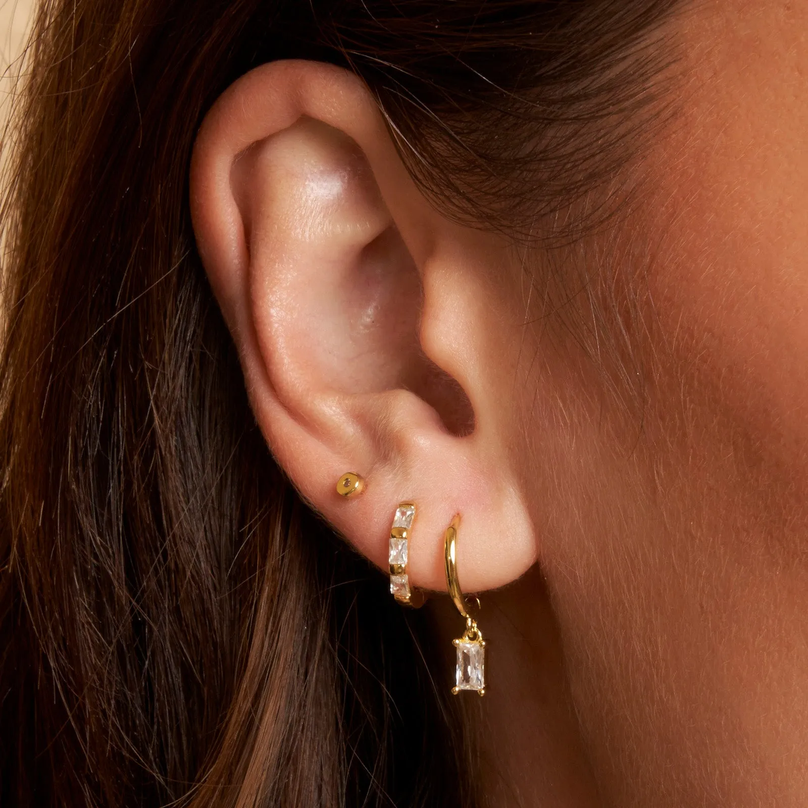Holi Gold Huggie Earrings