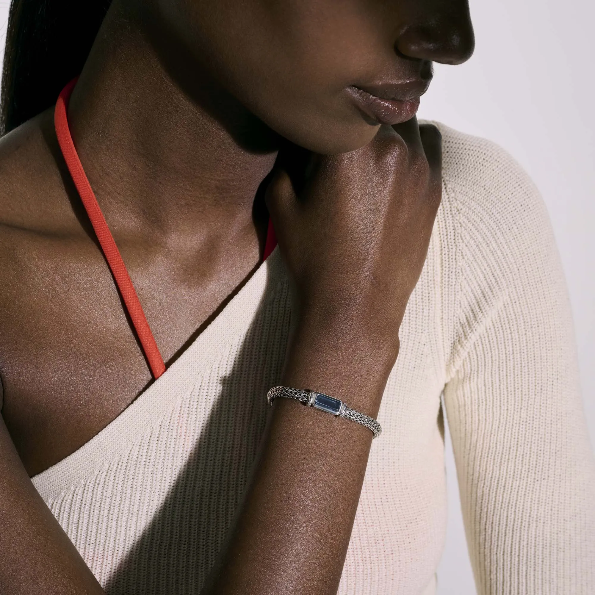Icon Bracelet, Sterling Silver, Gemstone, 5MM|BUS9009691LT