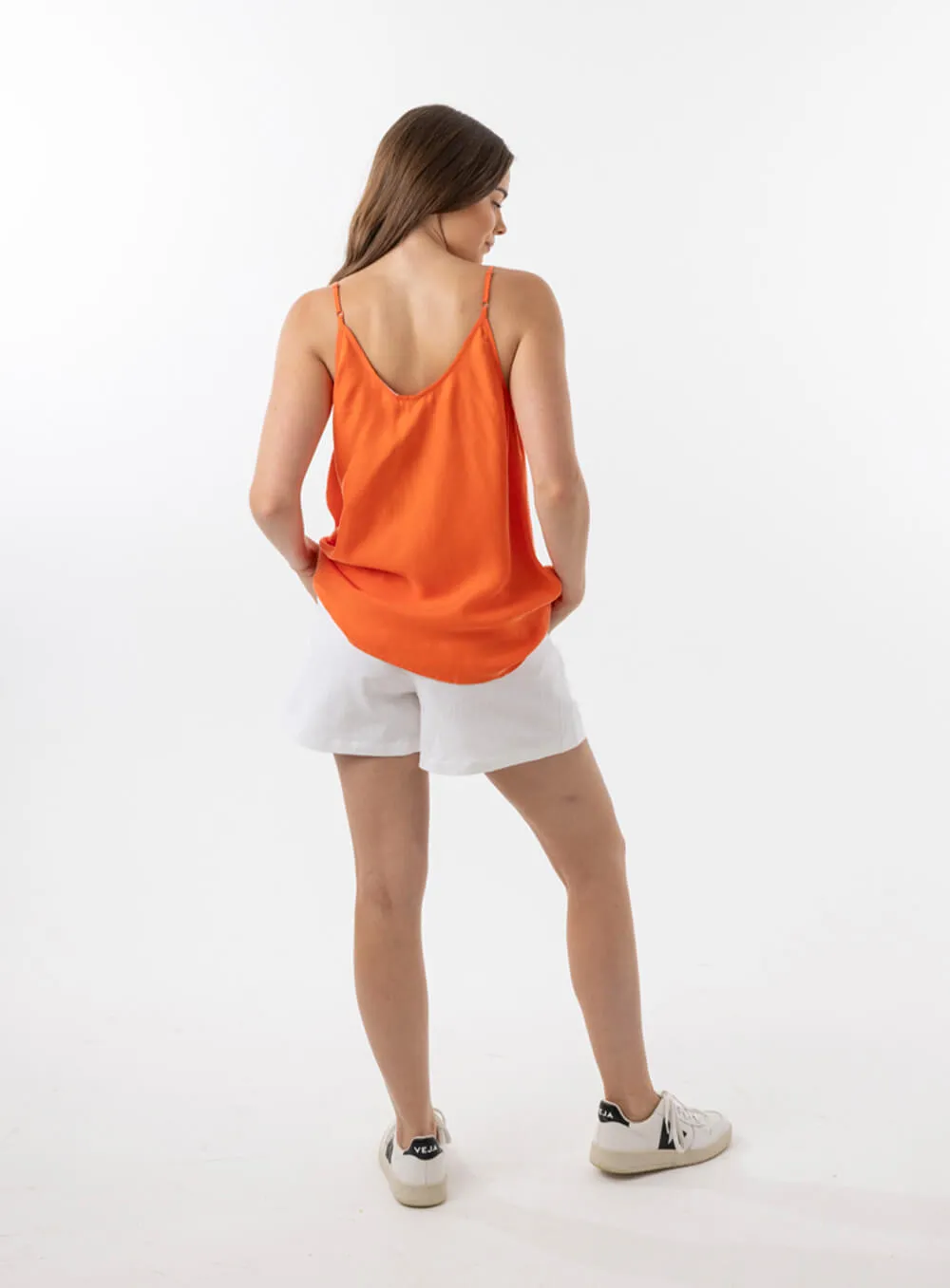 Imogen Cupro Cami-CORAL
