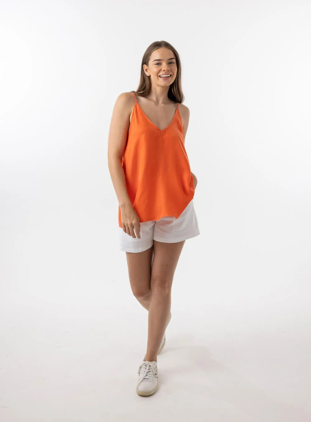Imogen Cupro Cami-CORAL