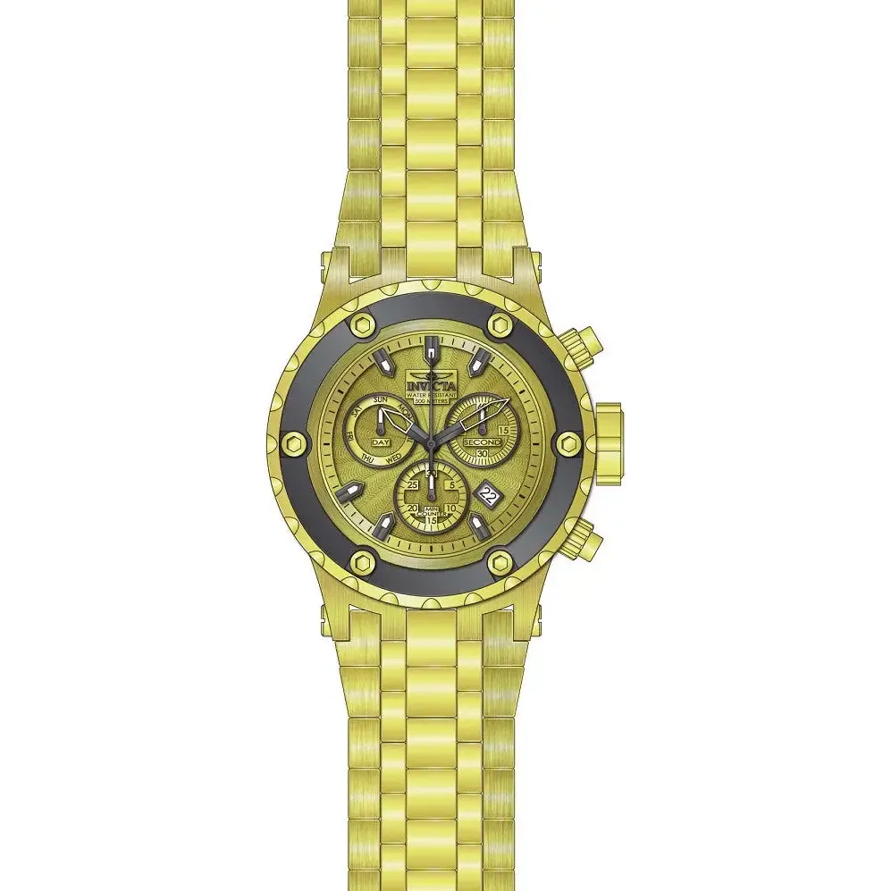 Invicta Men's Subaqua Quartz Chrono 500m Gold Tone Stainless Steel Watch 23922
