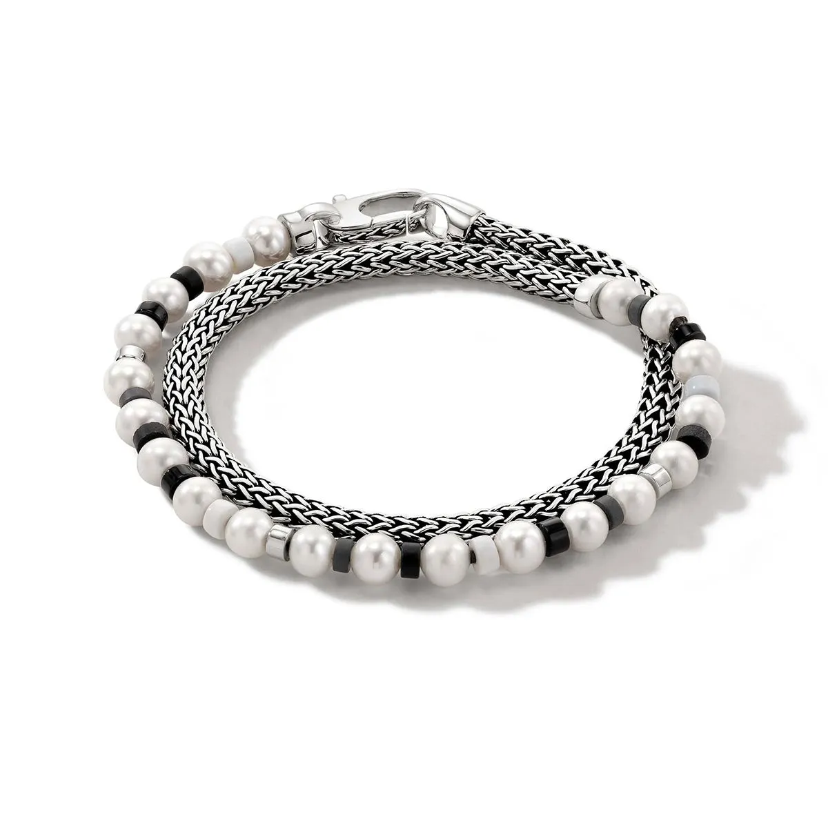 John Hardy Colorblock Double Wrap Bracelet