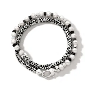 John Hardy Colorblock Double Wrap Bracelet