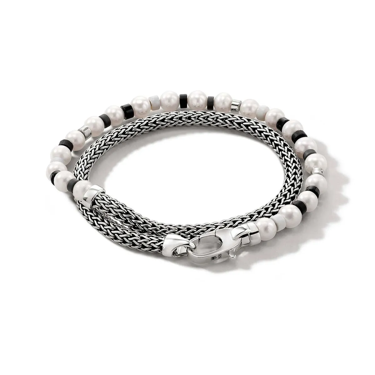 John Hardy Colorblock Double Wrap Bracelet