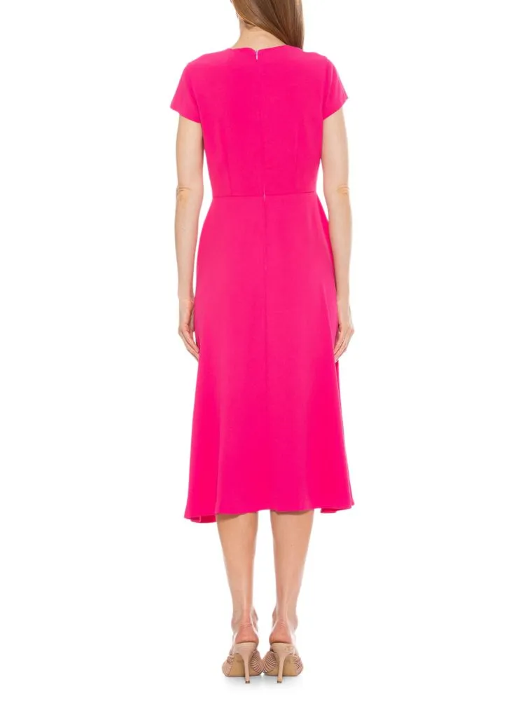 Lily midi dress with high slit Alexia Admor, coral