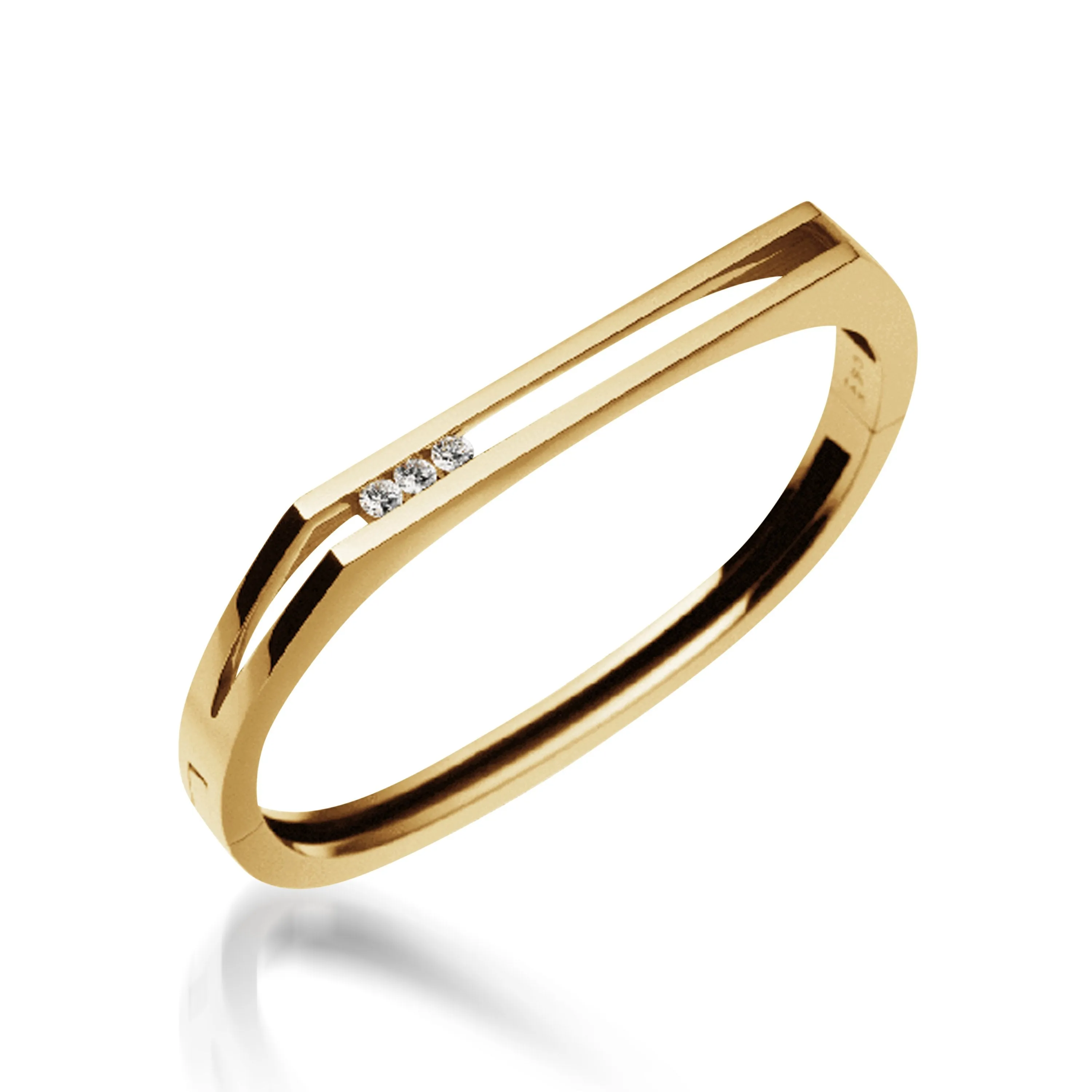 Lines Diamond Hinged Bracelet