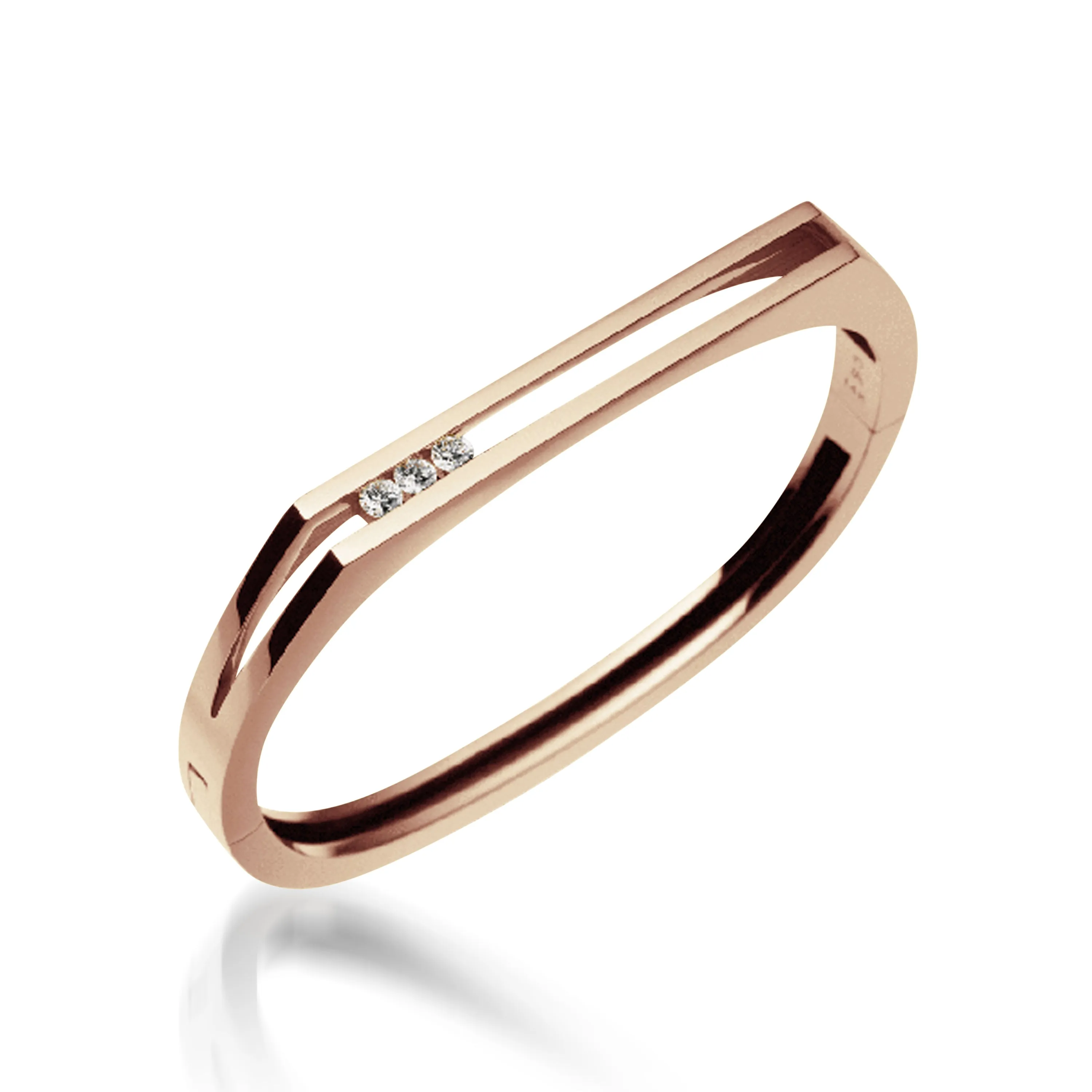 Lines Diamond Hinged Bracelet