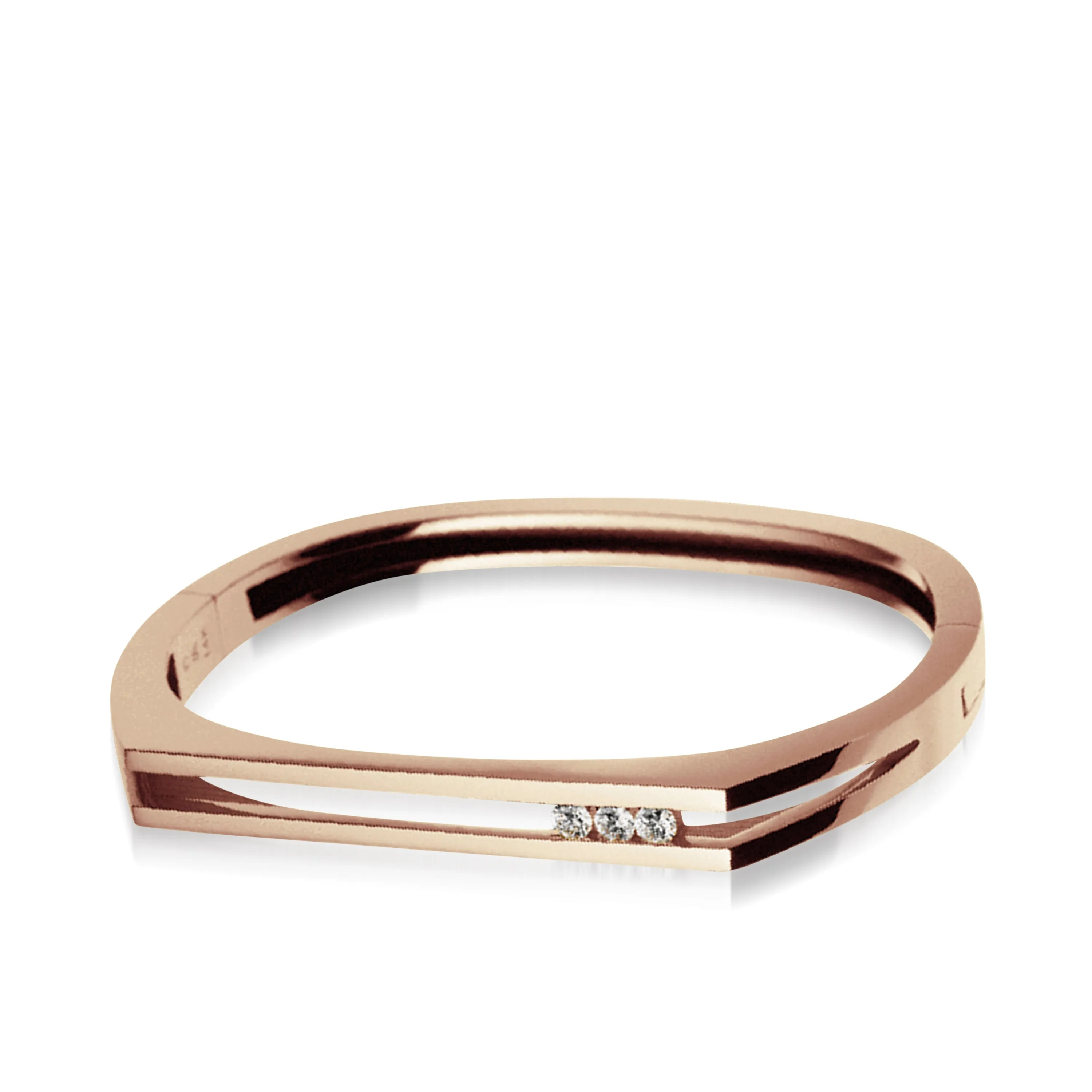 Lines Diamond Hinged Bracelet