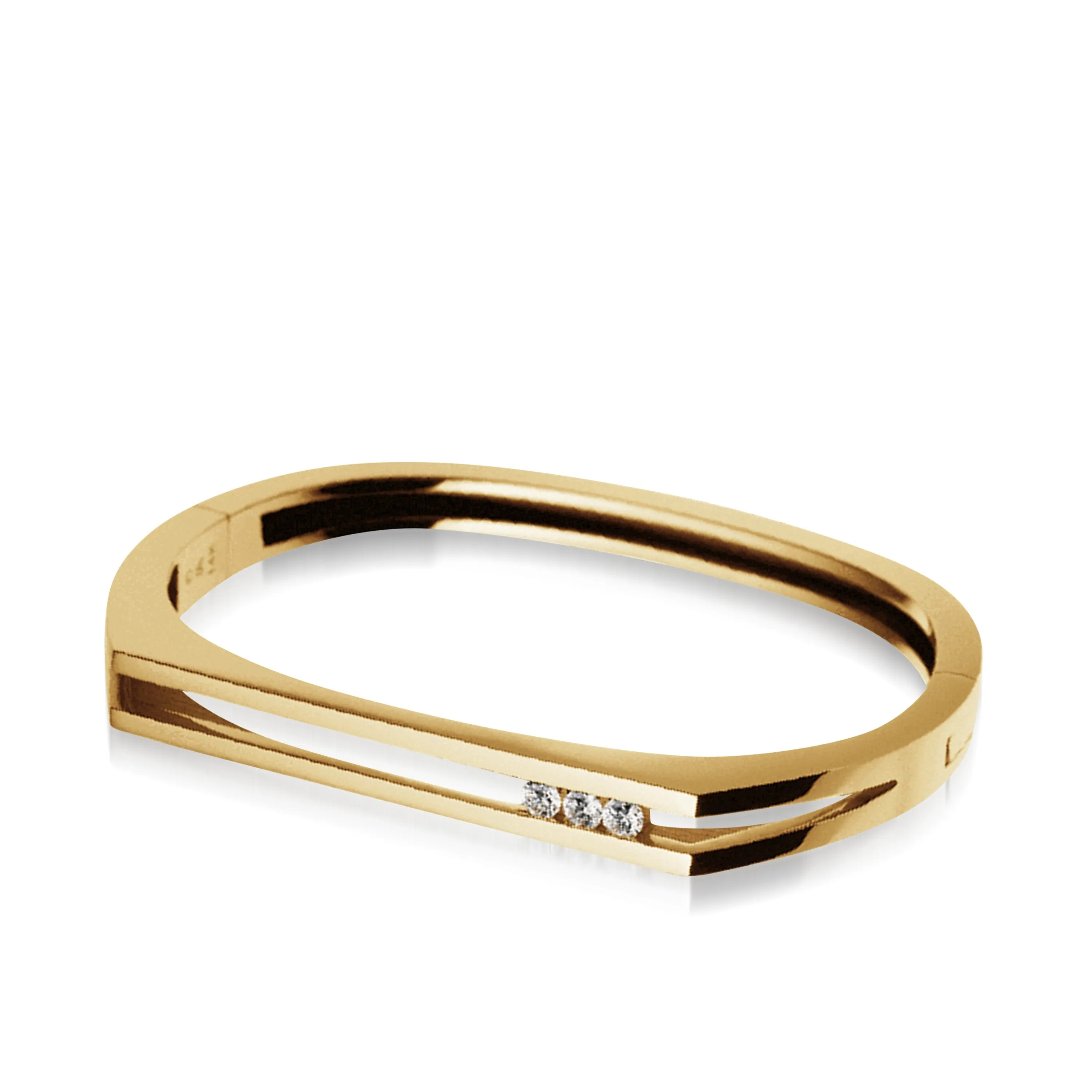Lines Diamond Hinged Bracelet