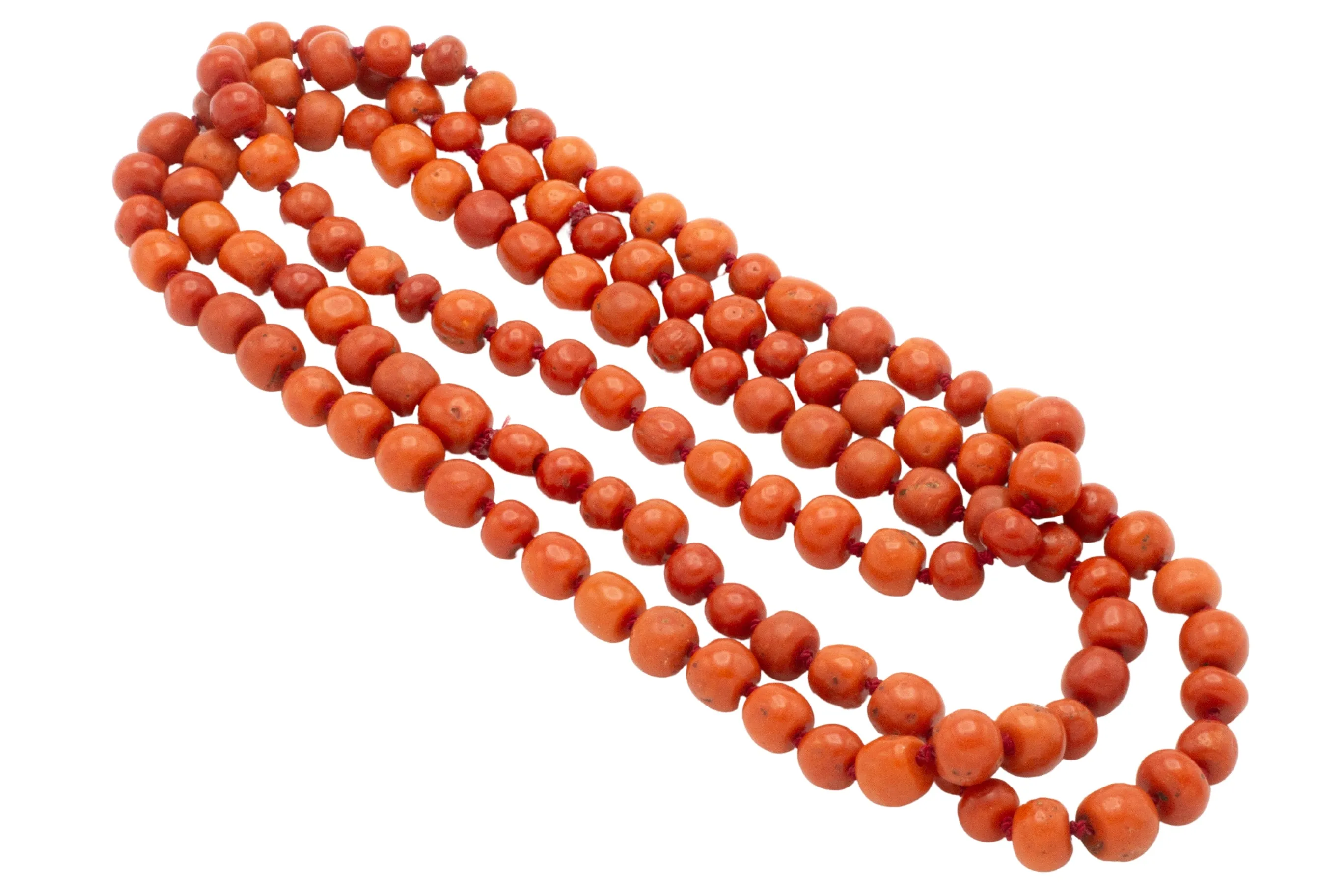 Long coral collier
