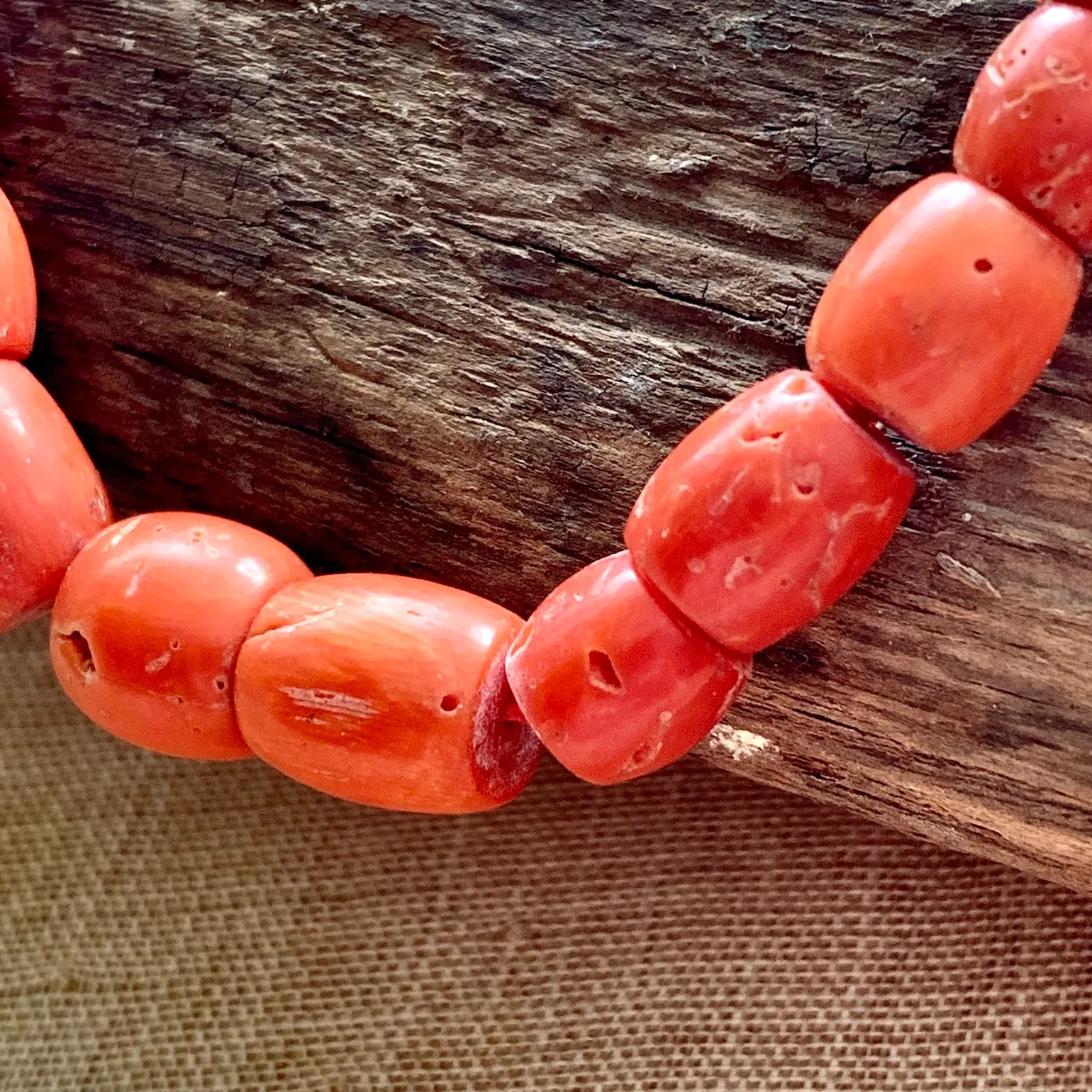 Lovely Strand Antique Yemeni Coral Beads