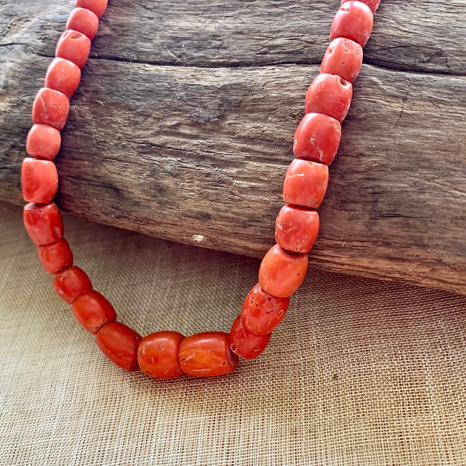 Lovely Strand Antique Yemeni Coral Beads