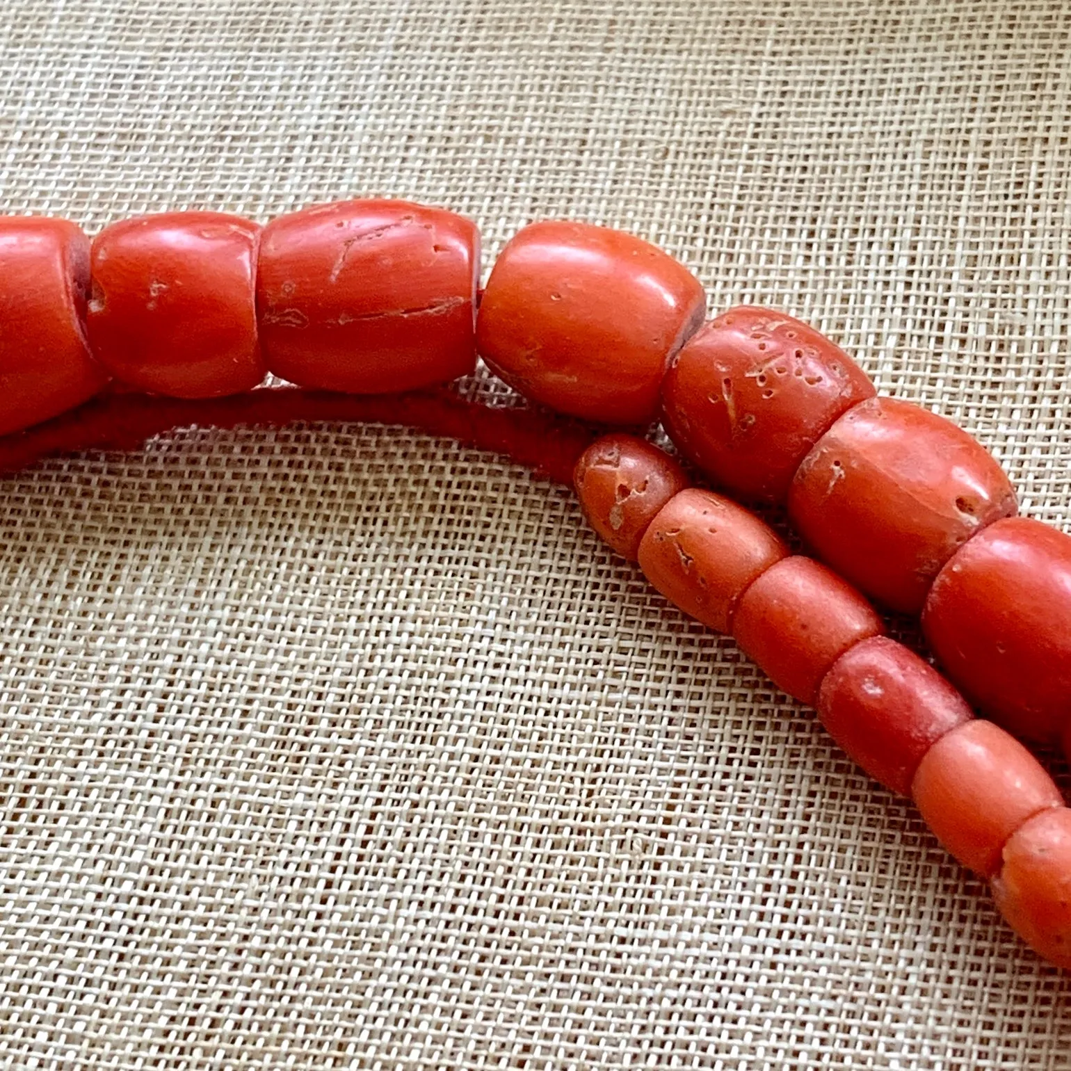 Lovely Strand Antique Yemeni Coral Beads