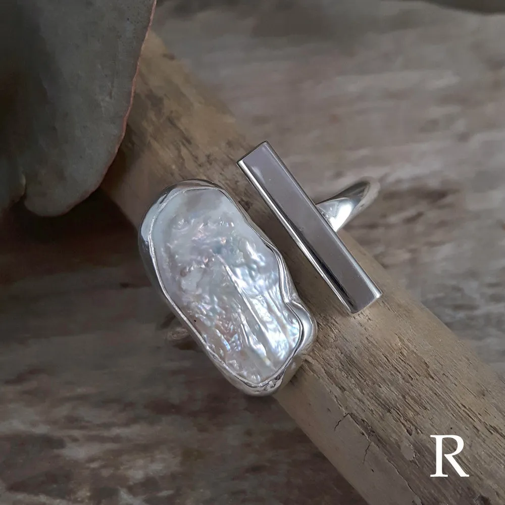 Luminous Biwa Pearl Ring