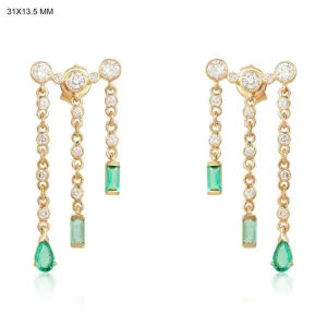 Luminous Teardrop Diamond Drop Earrings