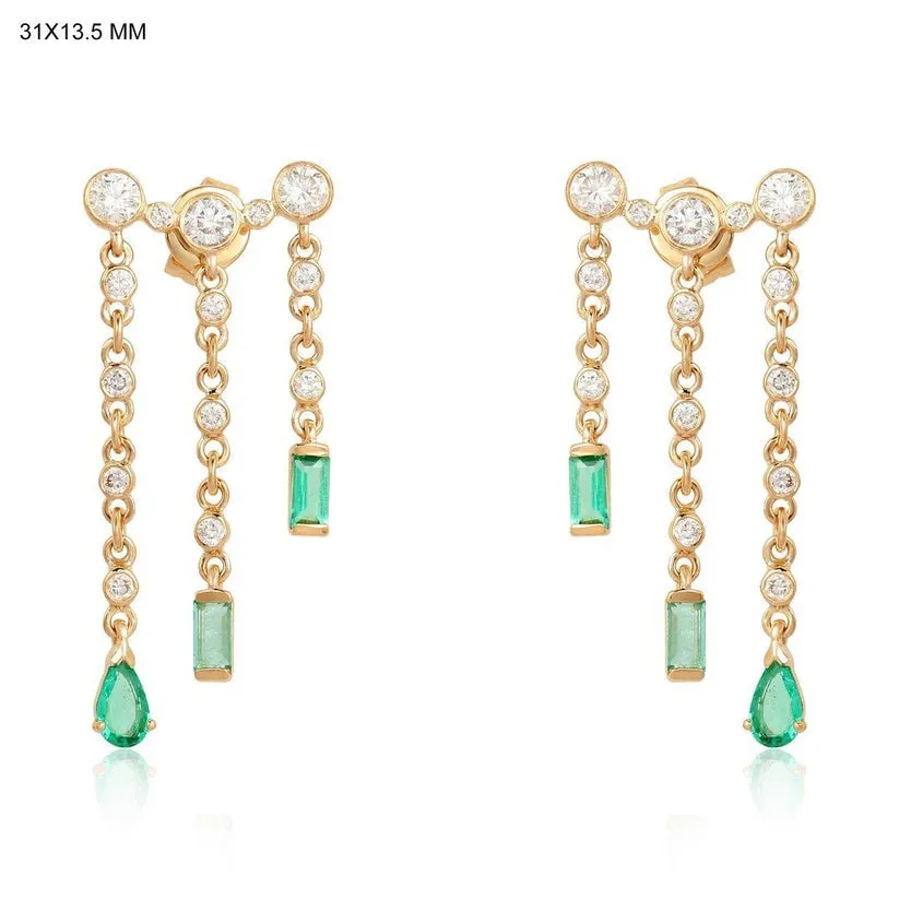 Luminous Teardrop Diamond Drop Earrings