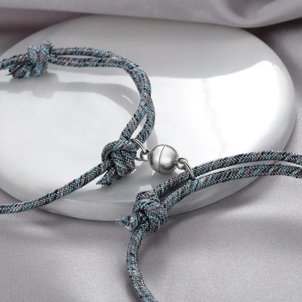 Magnetic Stainless Steel Bracelet Customized Engraved Name Bracelet Everyday Wear Accessory for Women