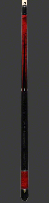 McDermott  G Series Burgundy Stained Maple with Black Points  Pool Cue - G515