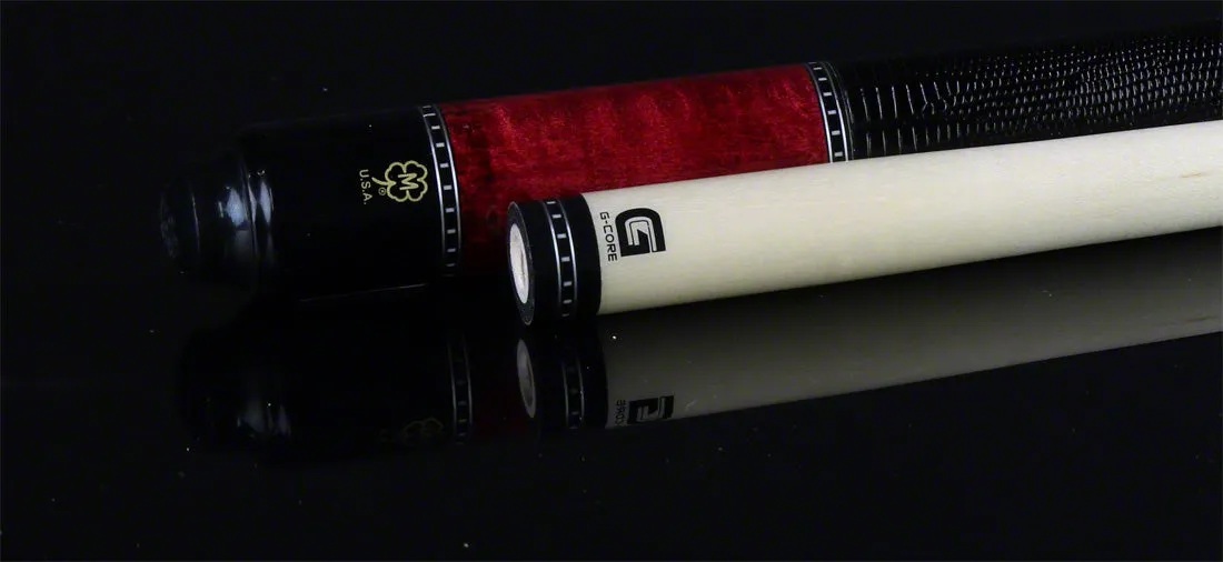 McDermott  G Series Burgundy Stained Maple with Black Points  Pool Cue - G515