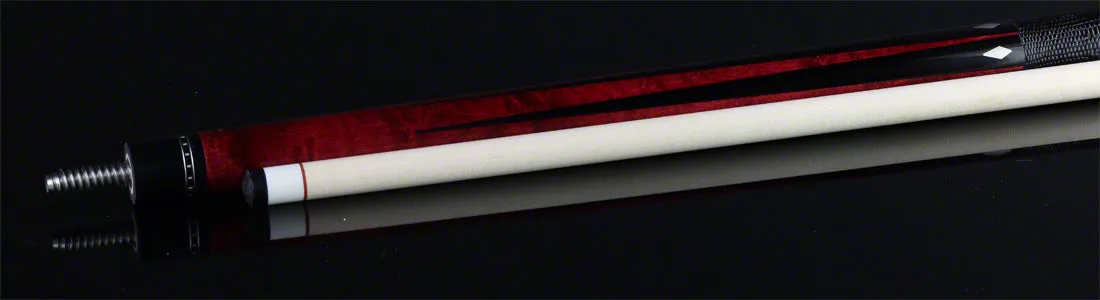 McDermott  G Series Burgundy Stained Maple with Black Points  Pool Cue - G515