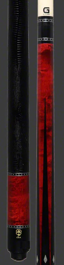 McDermott  G Series Burgundy Stained Maple with Black Points  Pool Cue - G515