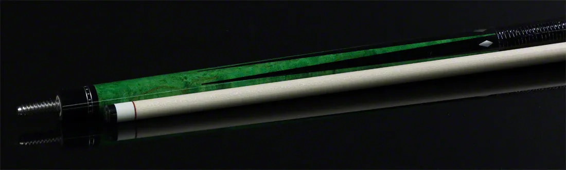 McDermott  G Series Emerald Stained Maple with Black Points Pool Cue - G514