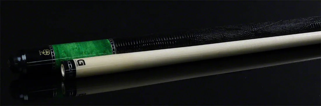 McDermott  G Series Emerald Stained Maple with Black Points Pool Cue - G514