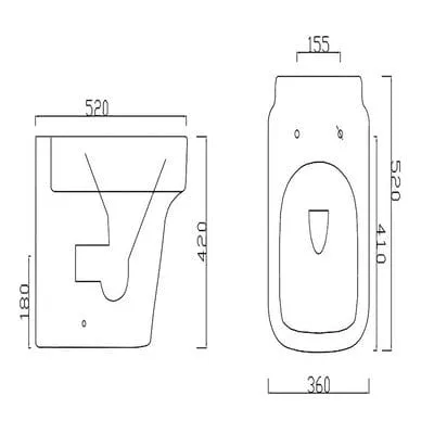 Medici Back to Wall Toilet with Soft Close Seat
