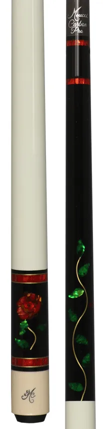 Meucci BMC Glass Rose Pool Cue with Carbon Shaft - BMCGRC