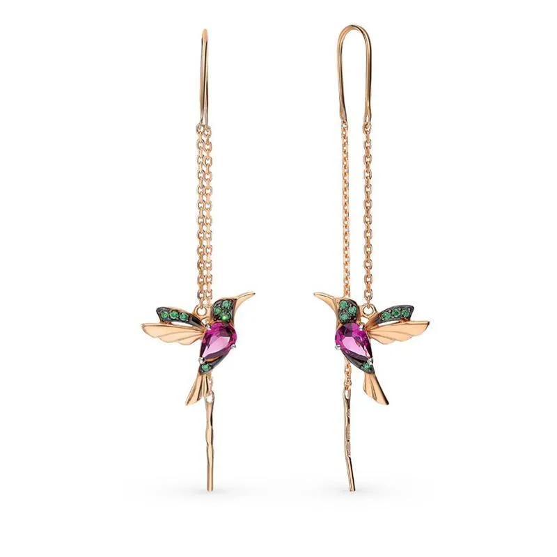 🔥Mother's Day Promotion-50% OFF🔥Colorful Flying Hummingbird Rhinestone Earrings