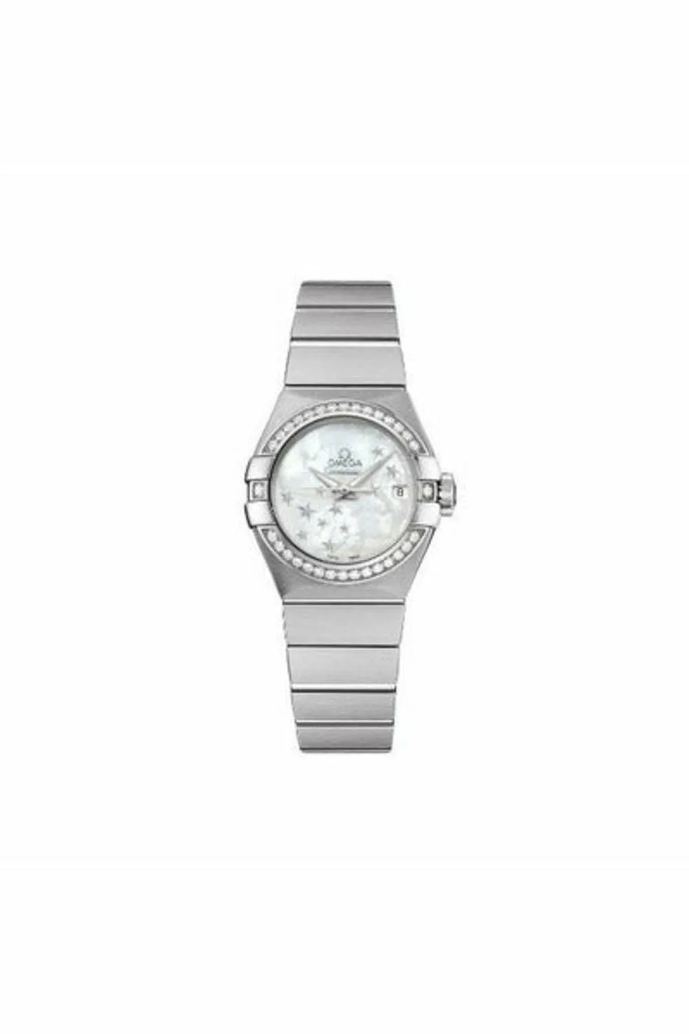 omega constellation co-axial 27mm stainless steel ladies watch ref. 123.15.27.20.05.001