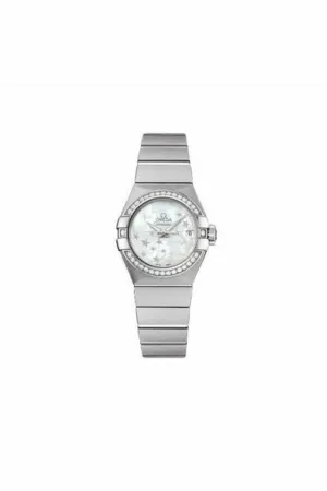 omega constellation co-axial 27mm stainless steel ladies watch ref. 123.15.27.20.05.001