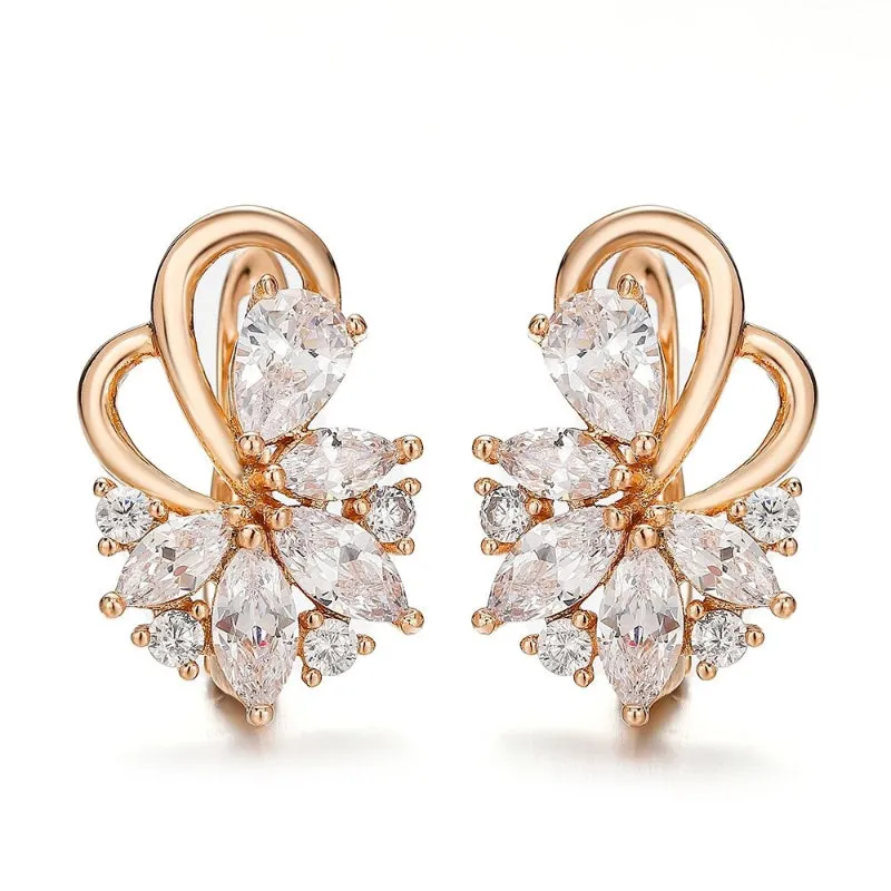 On-Fleek Multi-color Zircon Flower Stud Earrings