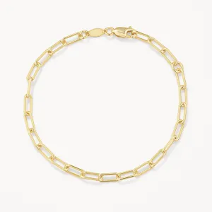 Paperclip Chain Bracelet in Gold