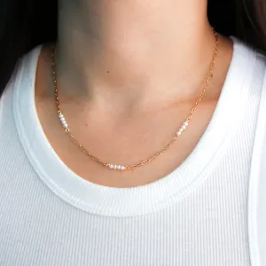 Pearl Cluster Chain Necklace