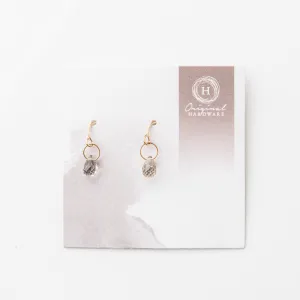 Petite Champagne Zircon Drop Earrings