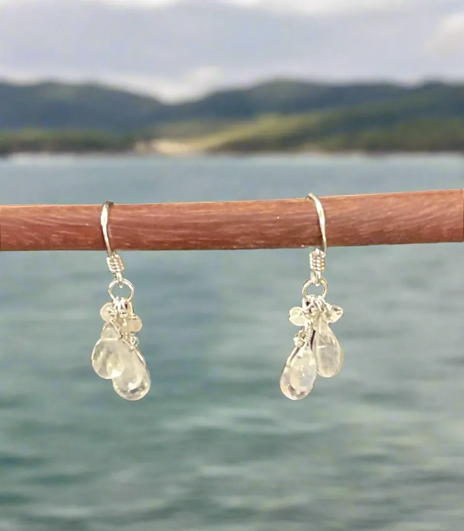 Pom Jewelry Moonstone Earrings In Sterling Silver-PEMN23