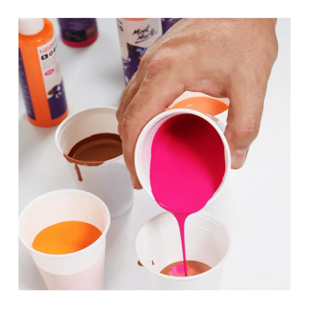 Pouring Paint Kit - Premium Acrylic Paint Set 4x120ml Coral