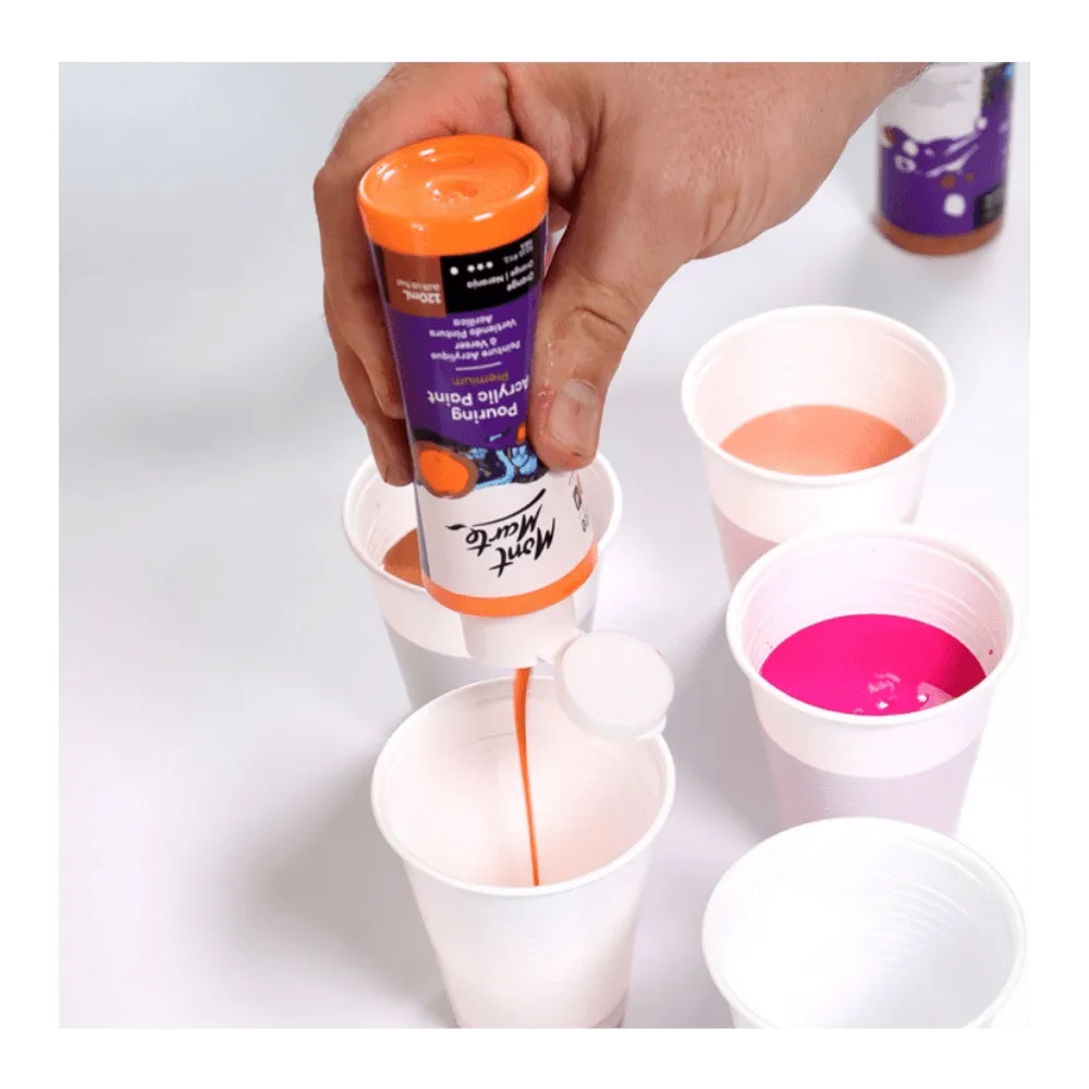 Pouring Paint Kit - Premium Acrylic Paint Set 4x120ml Coral