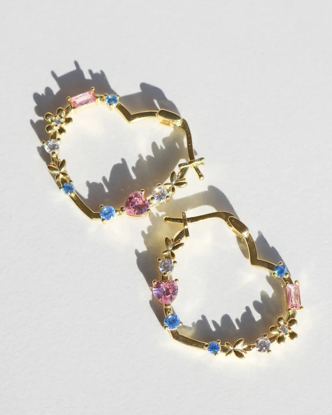 Princess Pauper Heart Hoop Earrings, Erika Anneliese Earrings