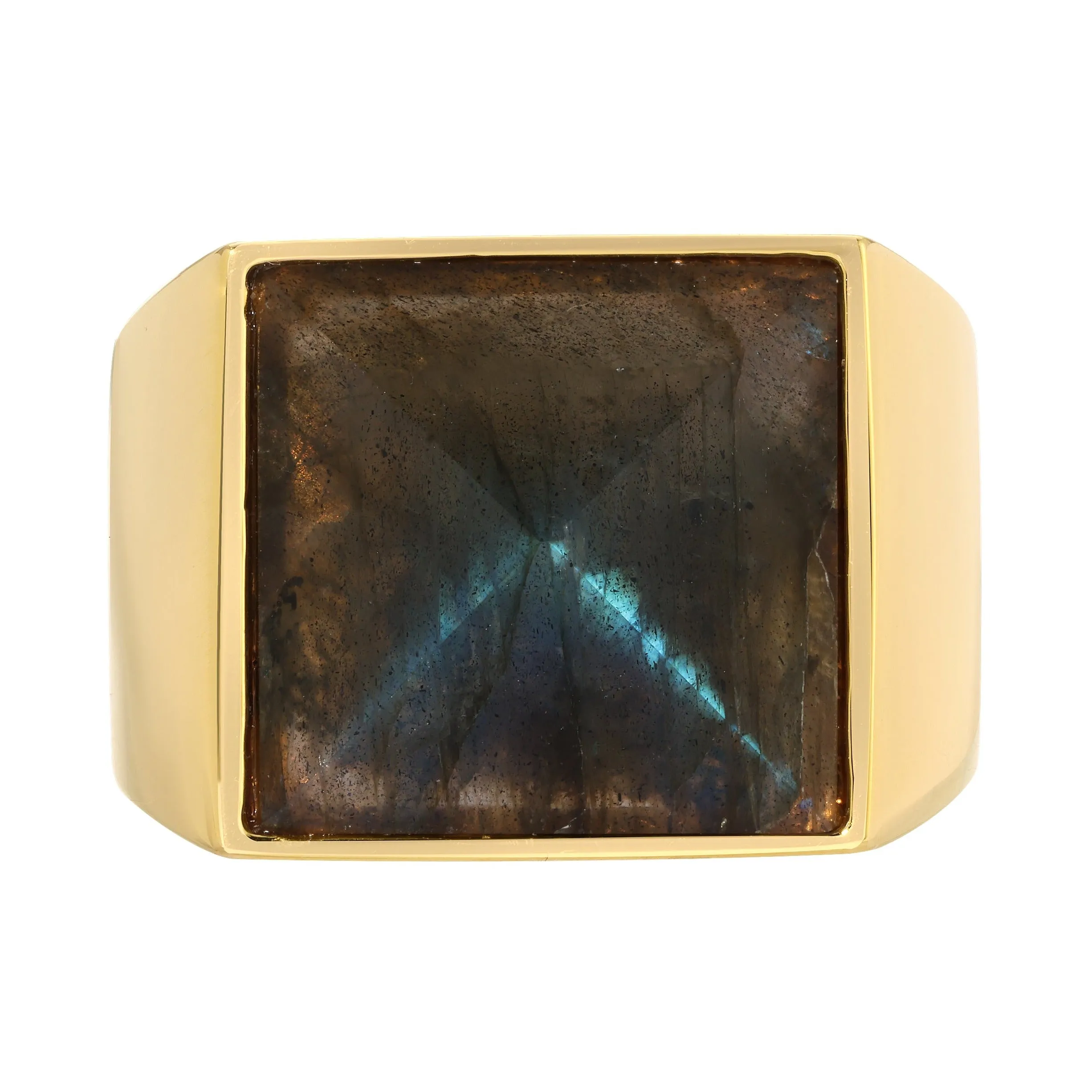 Pyramid Ring - Labradorite Medium