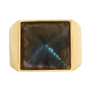 Pyramid Ring - Labradorite Medium