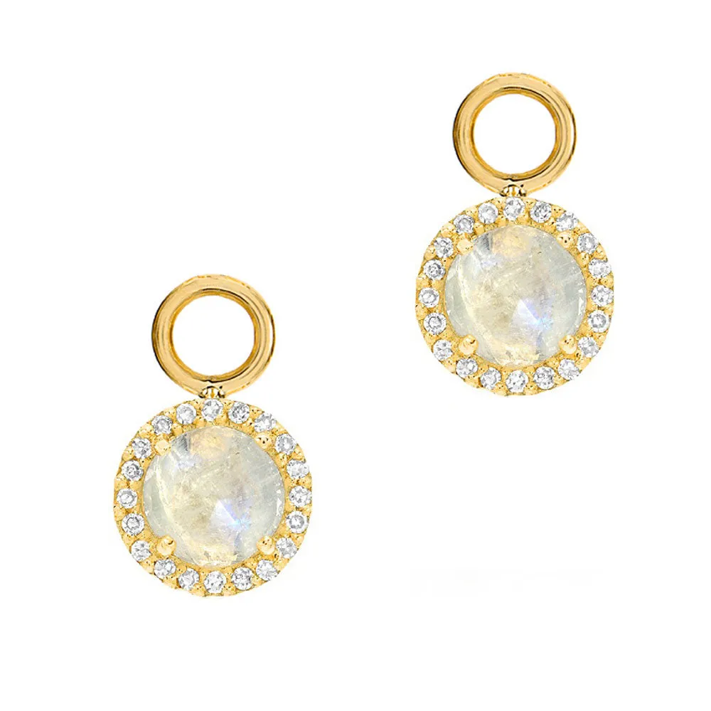 Rainbow Moonstone 5.0mm Rosie Earring Charms
