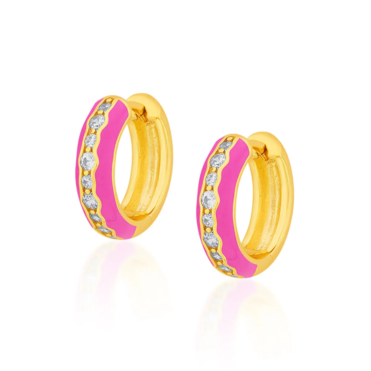 Rani Pink Hoop Earrings