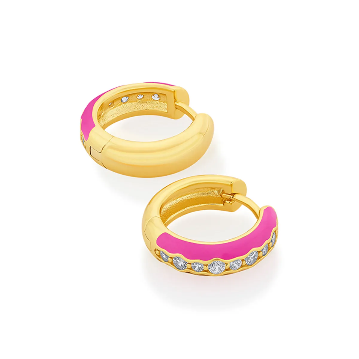 Rani Pink Hoop Earrings